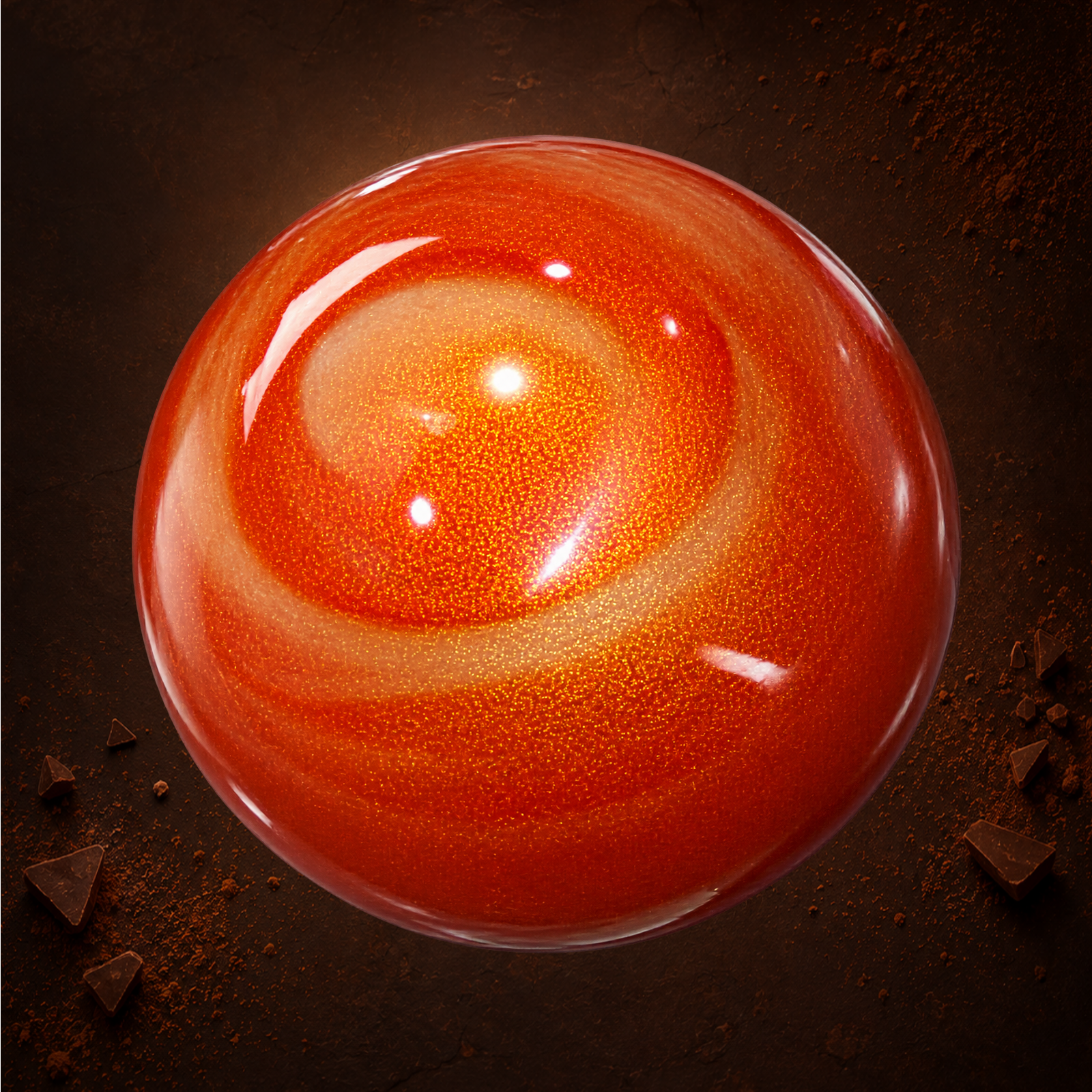 Dome Orange confit Noir ou Lait