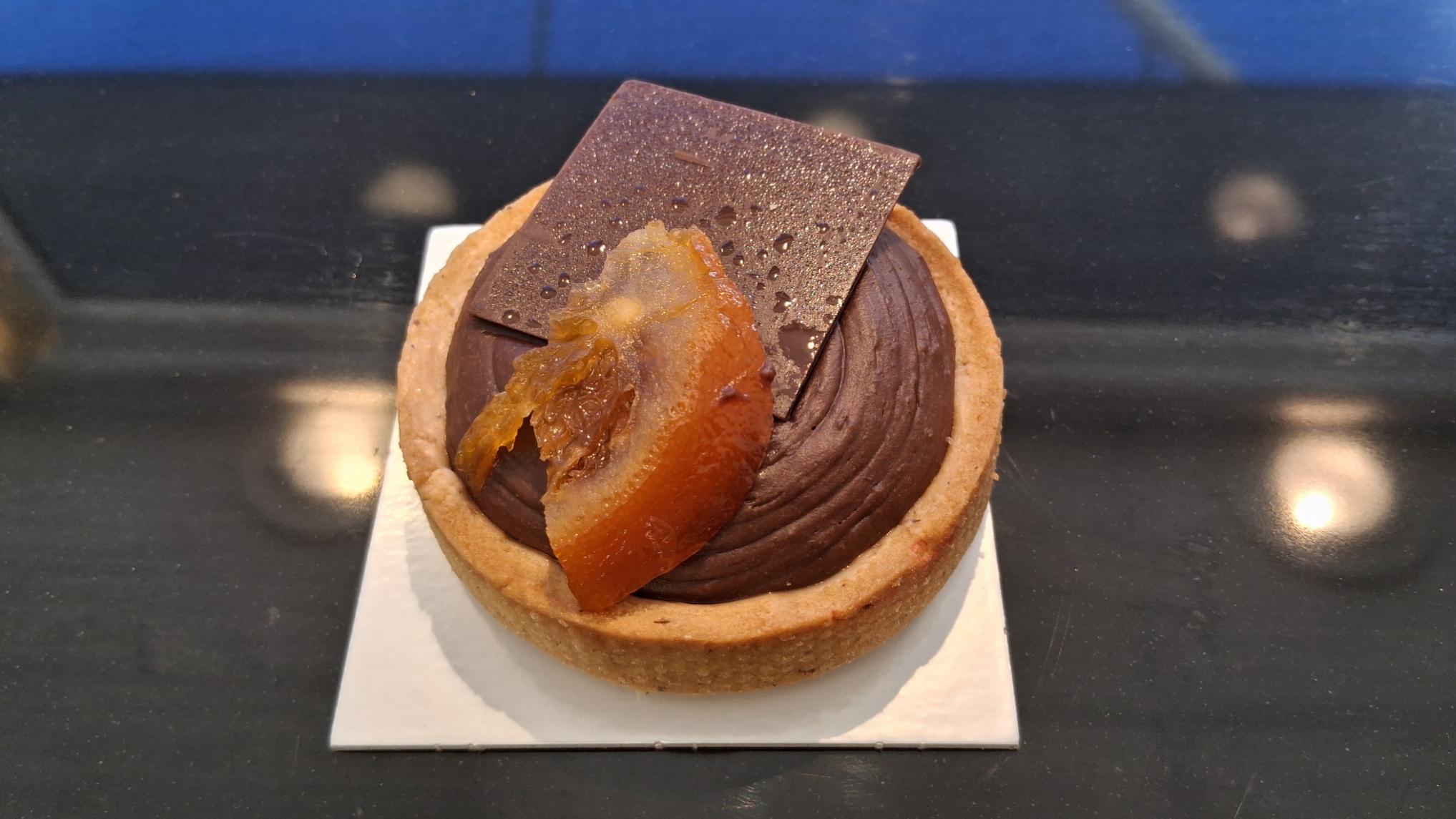 Tartelette chocolat noir 65% orange confit
